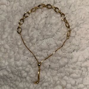 NEW 10k SOLID Gold Oval Link Bolo Bracelet  Adjustable